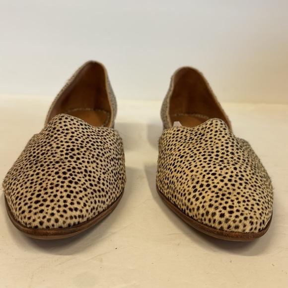 Madewell Marisa d’Orsay Spotted Fur Calf Skin Made in Brazil Cut Away Flats - Picture 4 of 7